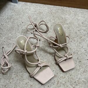 EGO Nude Strappy Heels